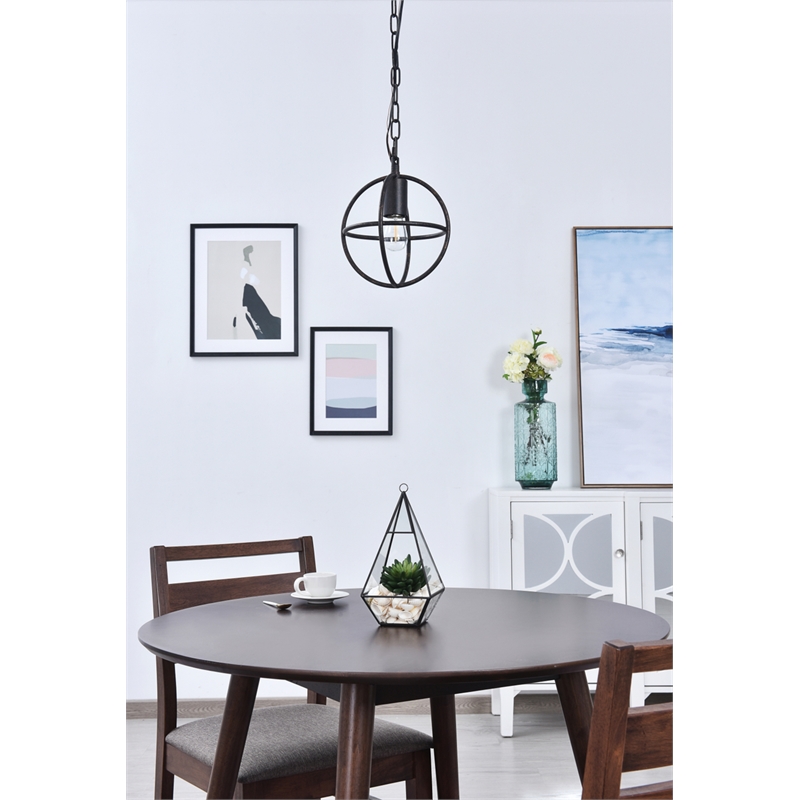 Living District Octavia 1 Light Dark Brown Pendant
