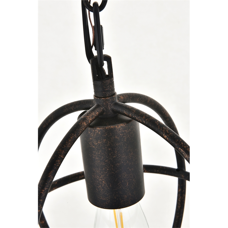 Living District Octavia 1 Light Dark Brown Pendant