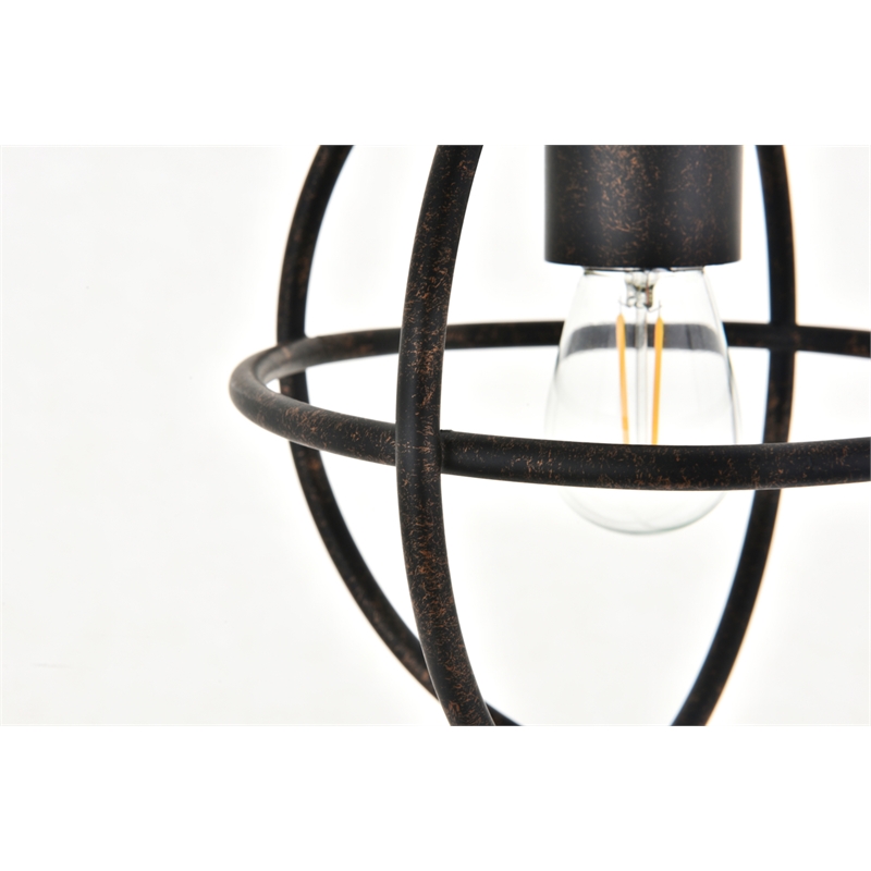 Living District Octavia 1 Light Dark Brown Pendant