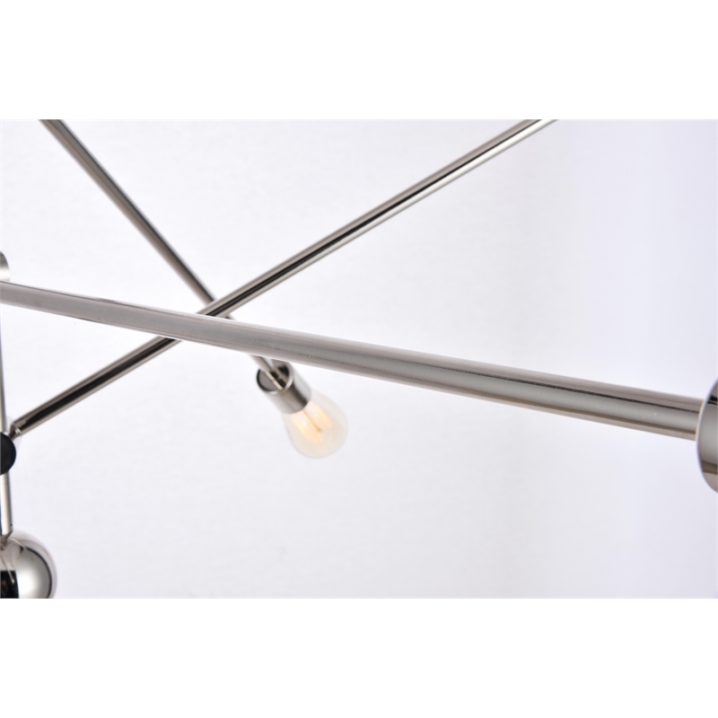 Living District Axel 6 Lights Polished Nickel Pendant
