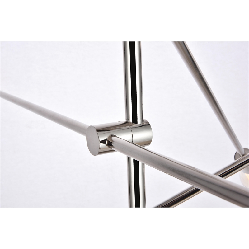 Living District Axel 6 Lights Polished Nickel Pendant