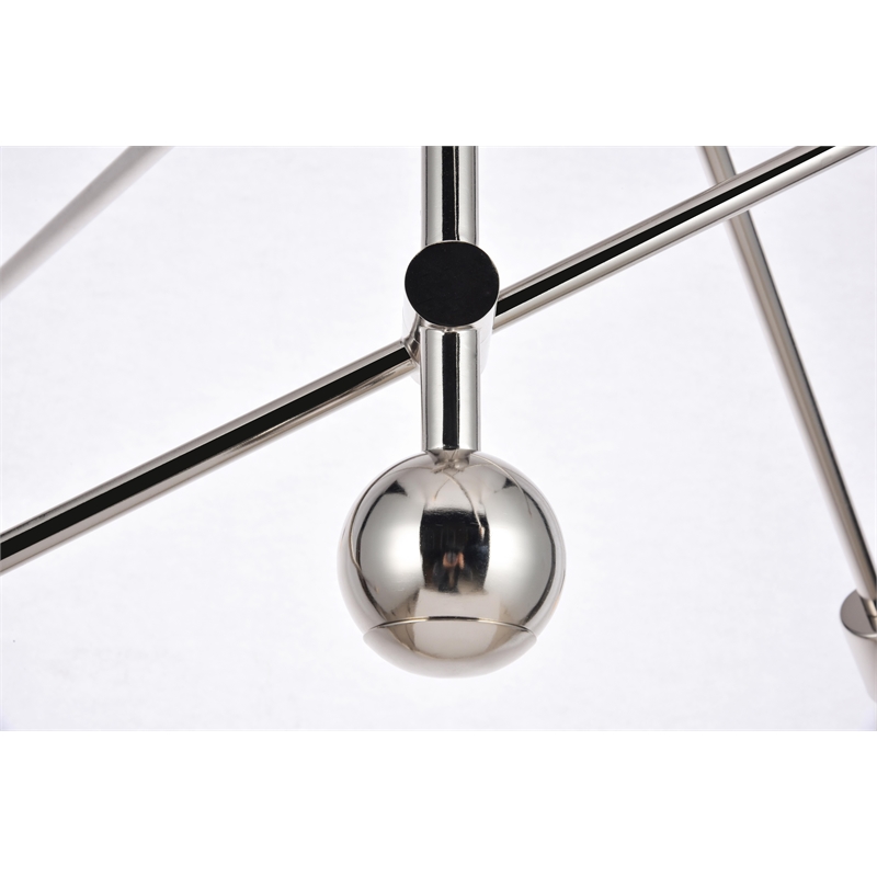 Living District Axel 6 Lights Polished Nickel Pendant
