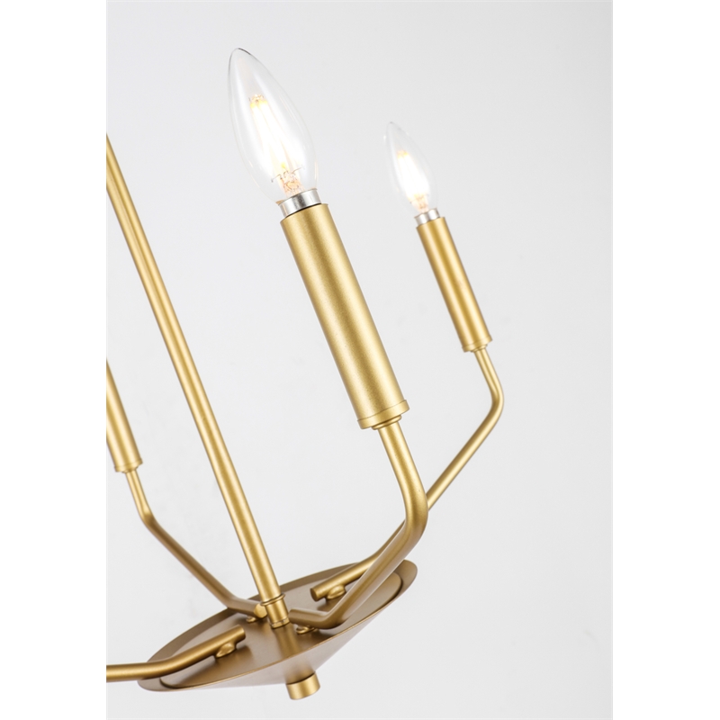 Living District Enzo 4 Light Brass Pendant