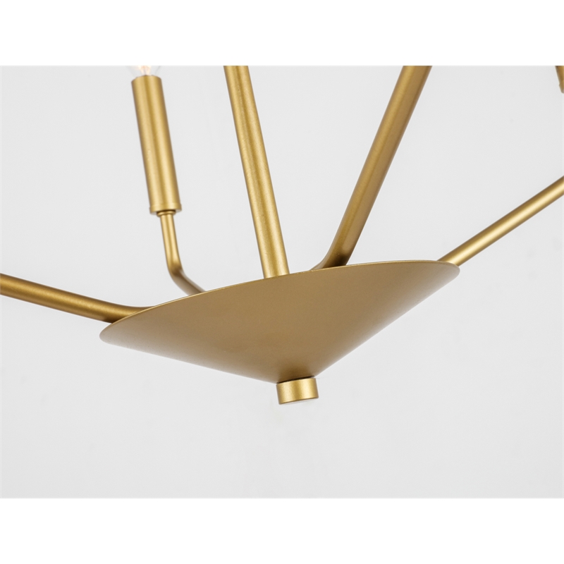 Living District Enzo 4 Light Brass Pendant