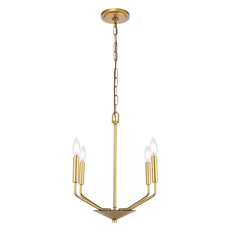 Living District Enzo 4 Light Brass Pendant