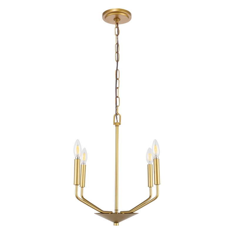 Living District Enzo 4 Light Brass Pendant