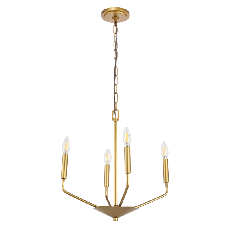 Living District Enzo 4 Light Brass Pendant