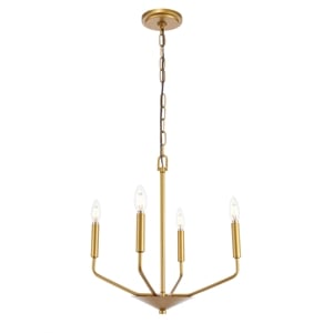 Living District Enzo 4 Light Brass Pendant