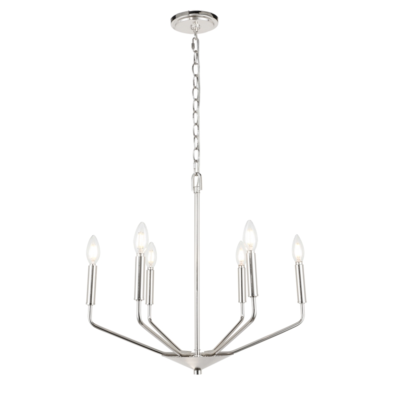 Living District Enzo 6 Light Chrome Pendant
