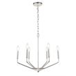 Living District Enzo 6 Light Chrome Pendant