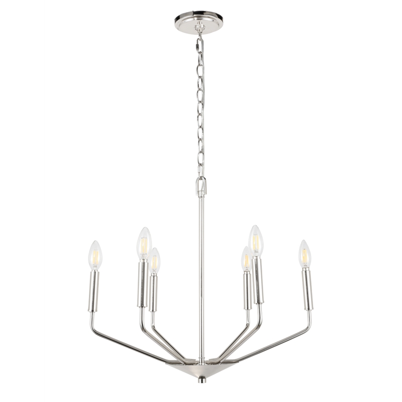 Living District Enzo 6 Light Chrome Pendant