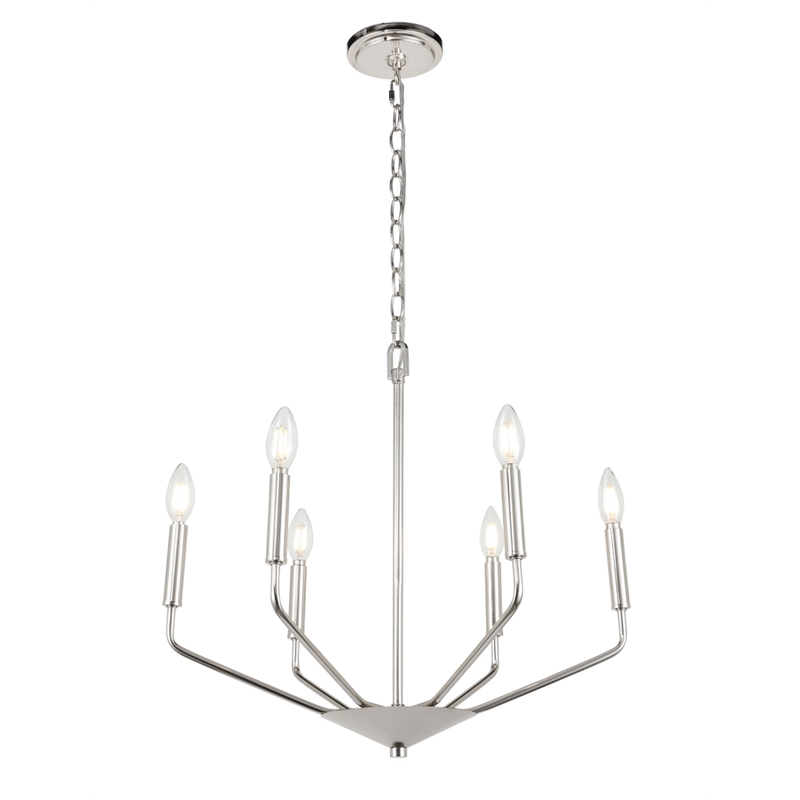 Living District Enzo 6 Light Chrome Pendant