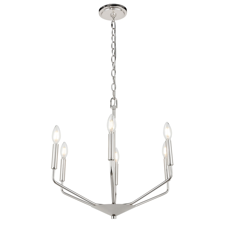 Living District Enzo 6 Light Chrome Pendant