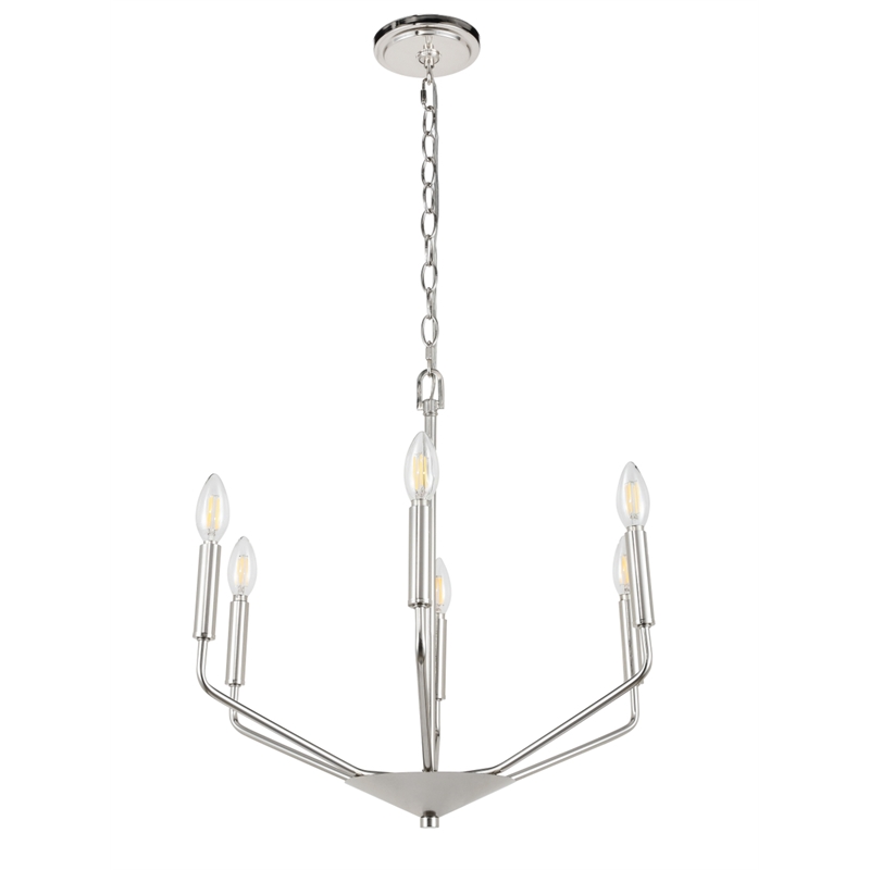 Living District Enzo 6 Light Chrome Pendant