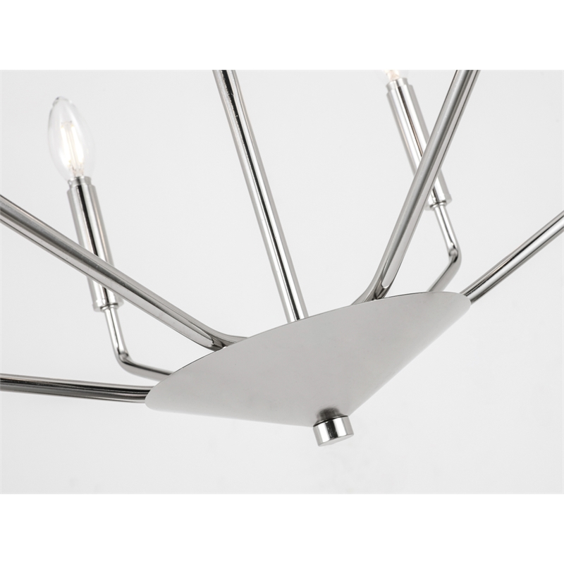 Living District Enzo 6 Light Chrome Pendant