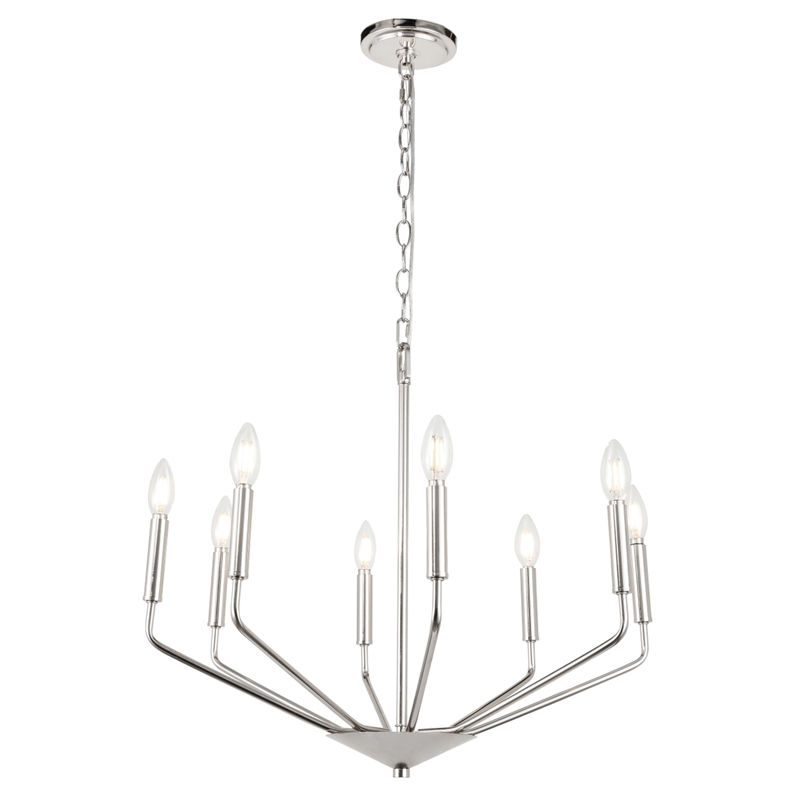 Living District Enzo 8 Light Chrome Pendant