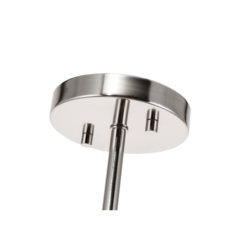 Living District Ryland 1 Light Chrome and Clear Glass Pendant
