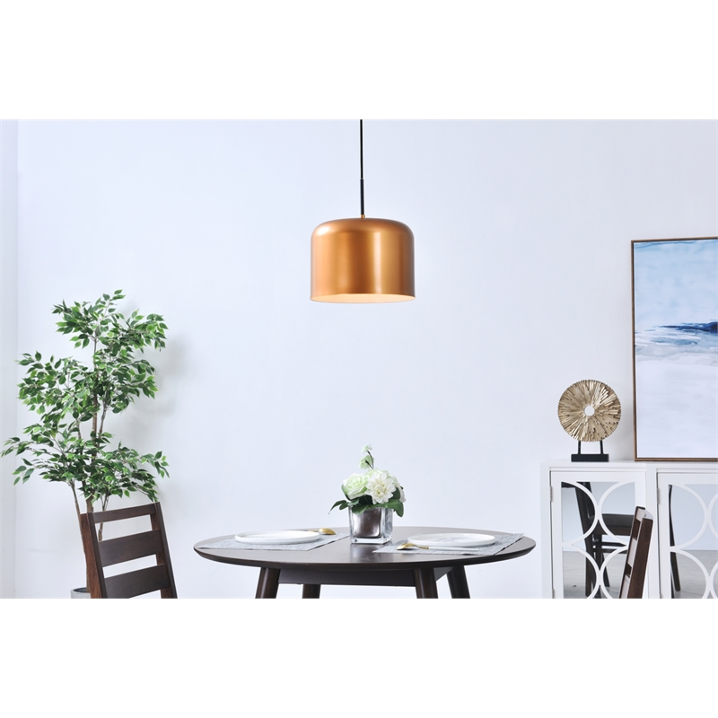 Living District Etude 1 Light Satin Gold Pendant