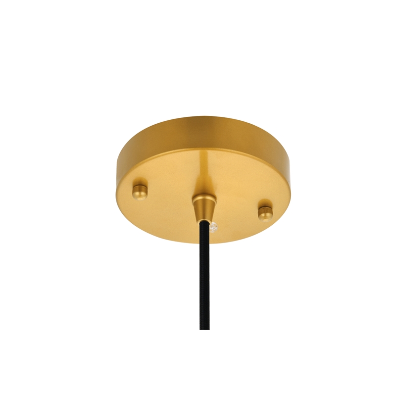 Living District Etude 1 Light Satin Gold and Black Pendant