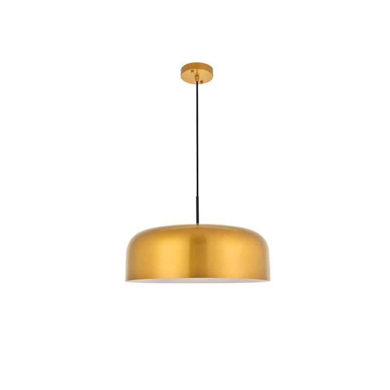 Living District Etude 1 Light Satin Gold and Black Pendant