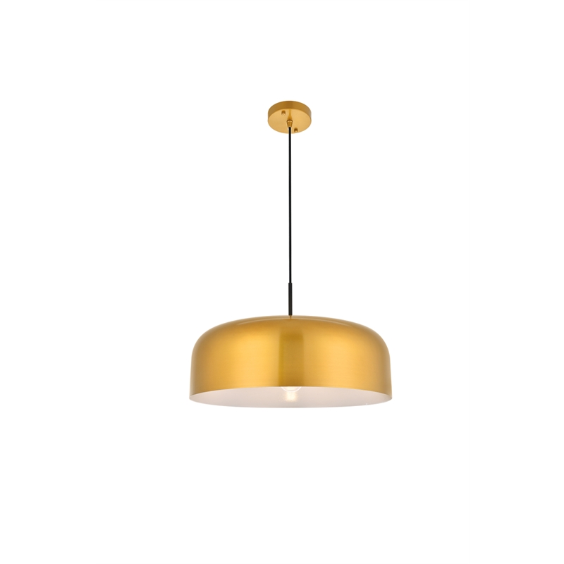 Living District Etude 1 Light Satin Gold and Black Pendant