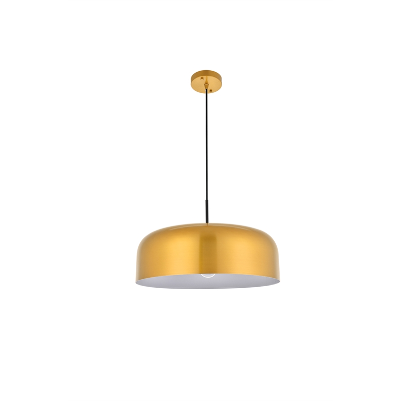 Living District Etude 1 Light Satin Gold and Black Pendant
