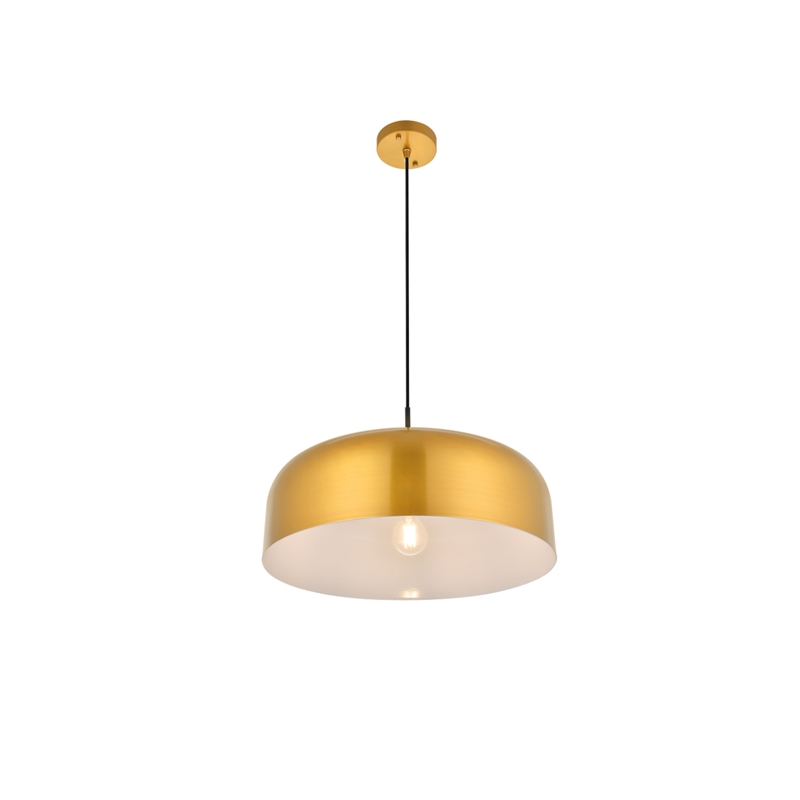 Living District Etude 1 Light Satin Gold and Black Pendant