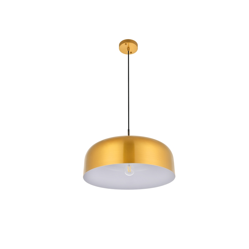 Living District Etude 1 Light Satin Gold and Black Pendant