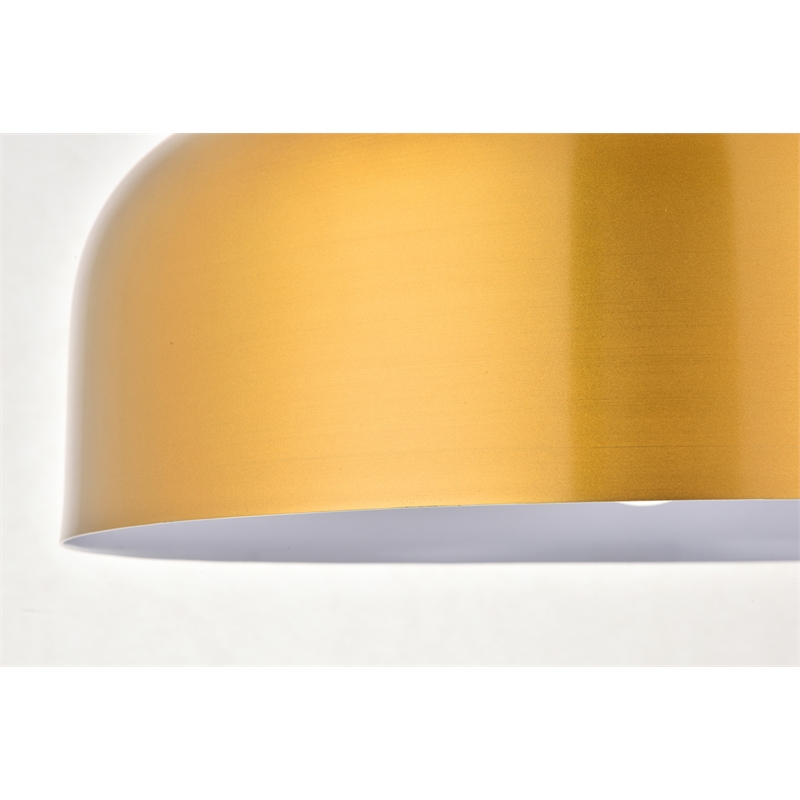 Living District Etude 1 Light Satin Gold and Black Pendant