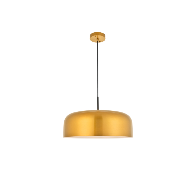 Living District Etude 1 Light Satin Gold and Black Pendant