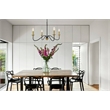 Living District Rohan 4 Light Matte Black and Brass Pendant