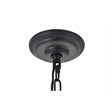 Living District Rohan 4 Light Matte Black and Brass Pendant