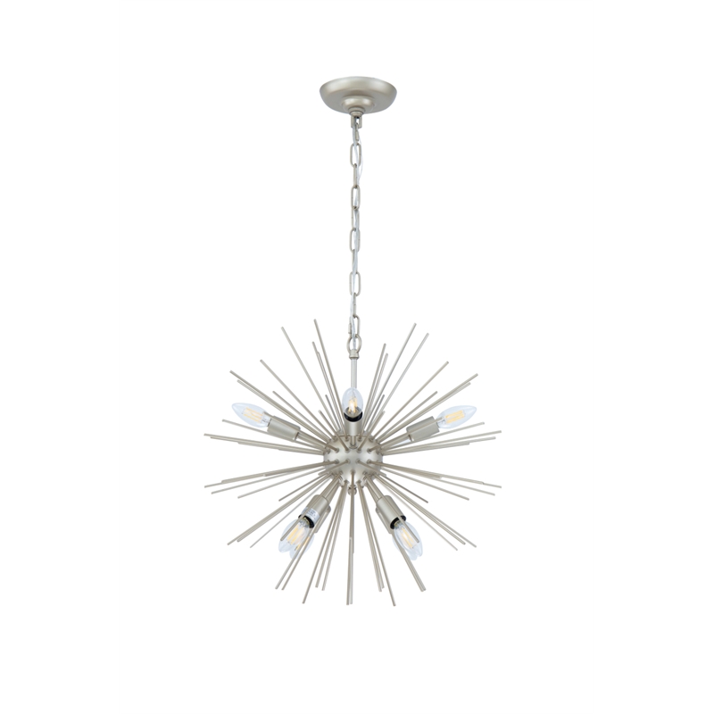 Living District Timber 8 Light Champagne Pendant