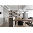 Living District Eclipse 5 Lights Chrome Pendant With Clear Glass