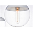 Living District Eclipse 5 Lights Chrome Pendant With Clear Glass