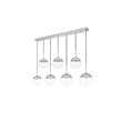 Living District Eclipse 7 Lights Chrome Pendant With Clear Glass