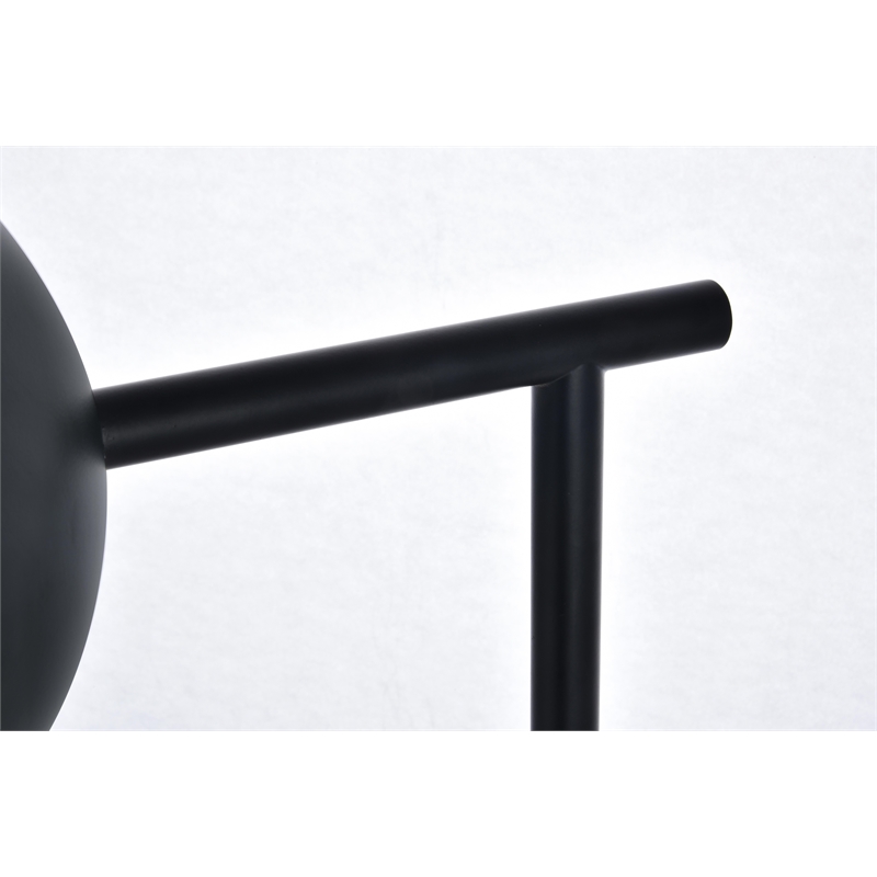 Living District Eclipse 1 Light Black Floor Lamp With Clear Glass