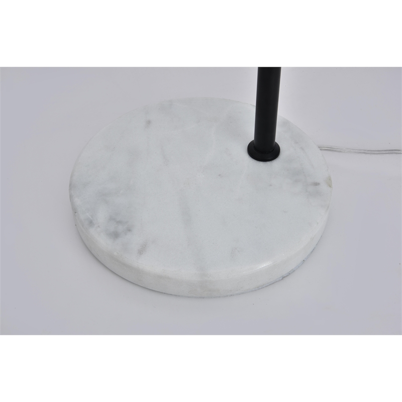 Living District Eclipse 1 Light Black Floor Lamp With Clear Glass