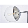Living District Eclipse 1 Light Chrome Floor Lamp With Clear Glass