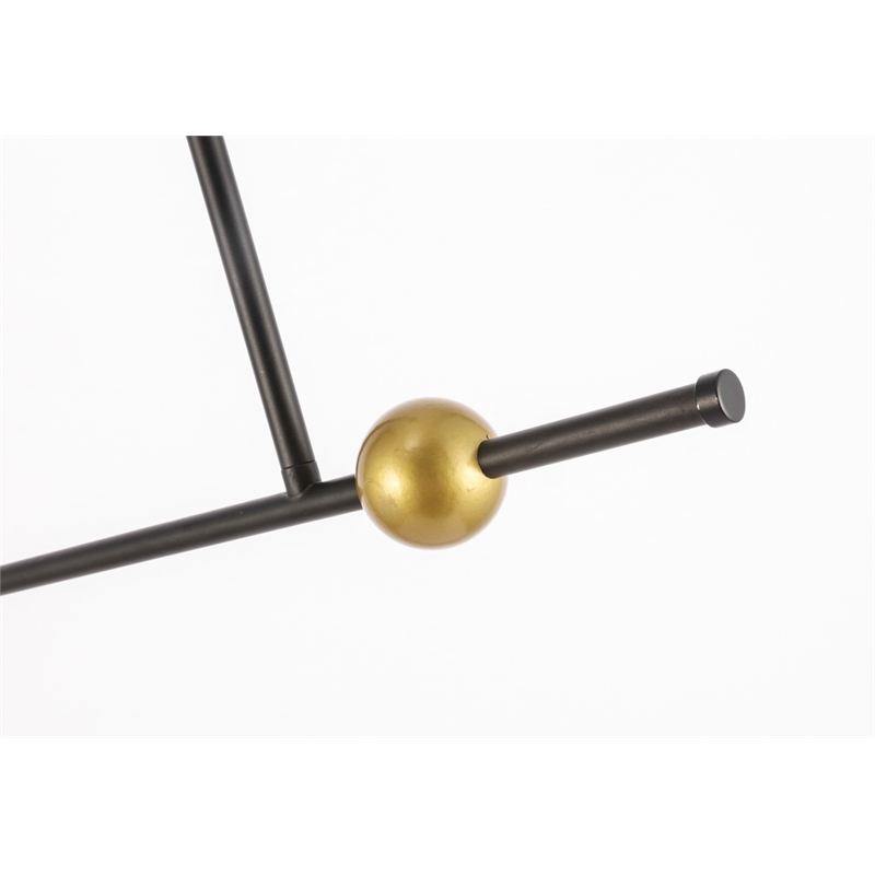 Living District Brees 1 Light Black and Brass Pendant