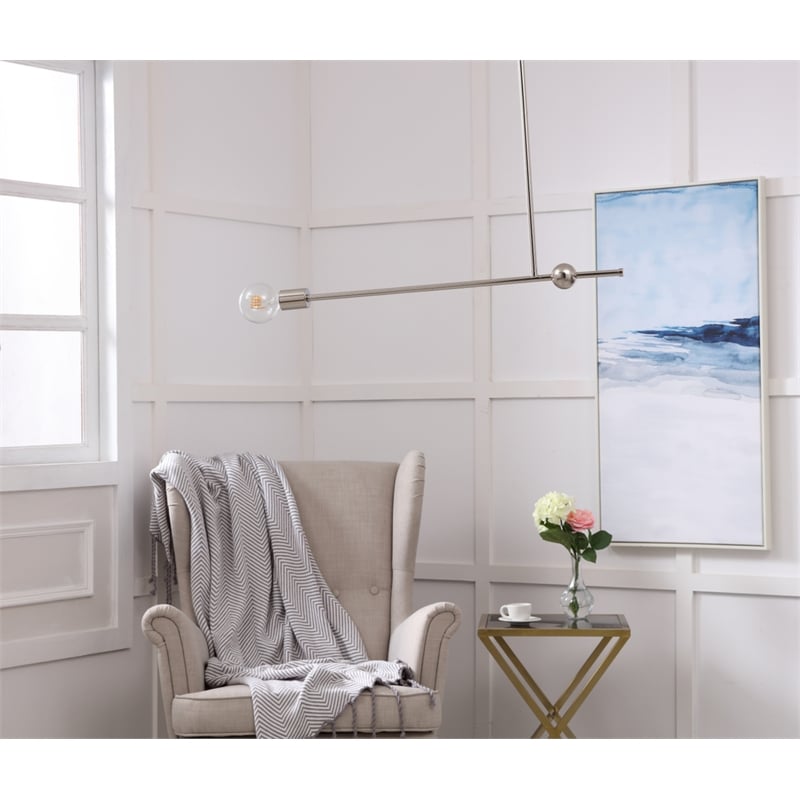 Living District Brees 1 Light Chrome Pendant