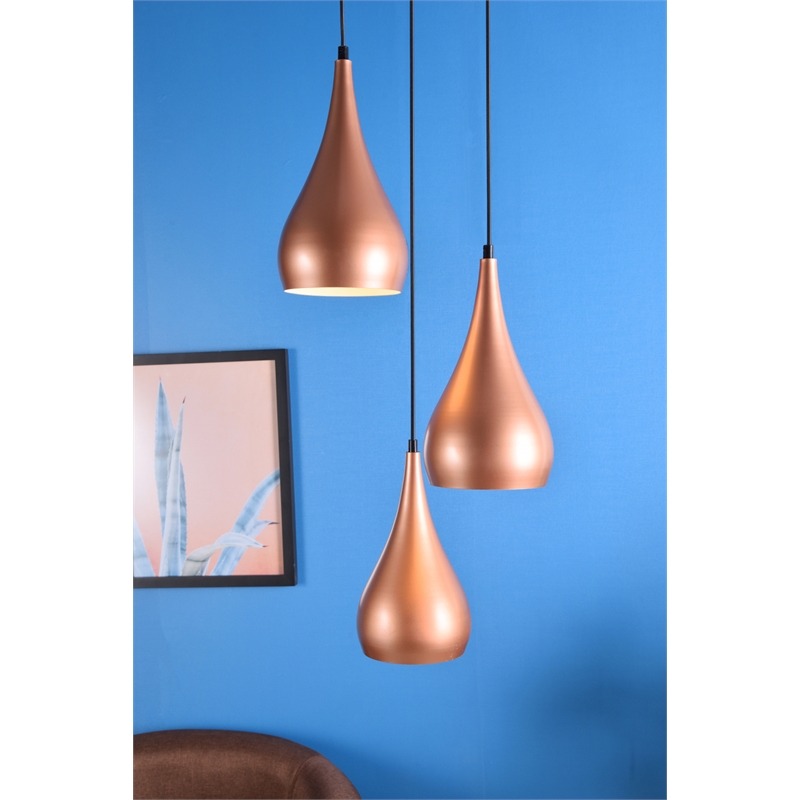 Living District Nora 3 Light Honey Gold Pendant
