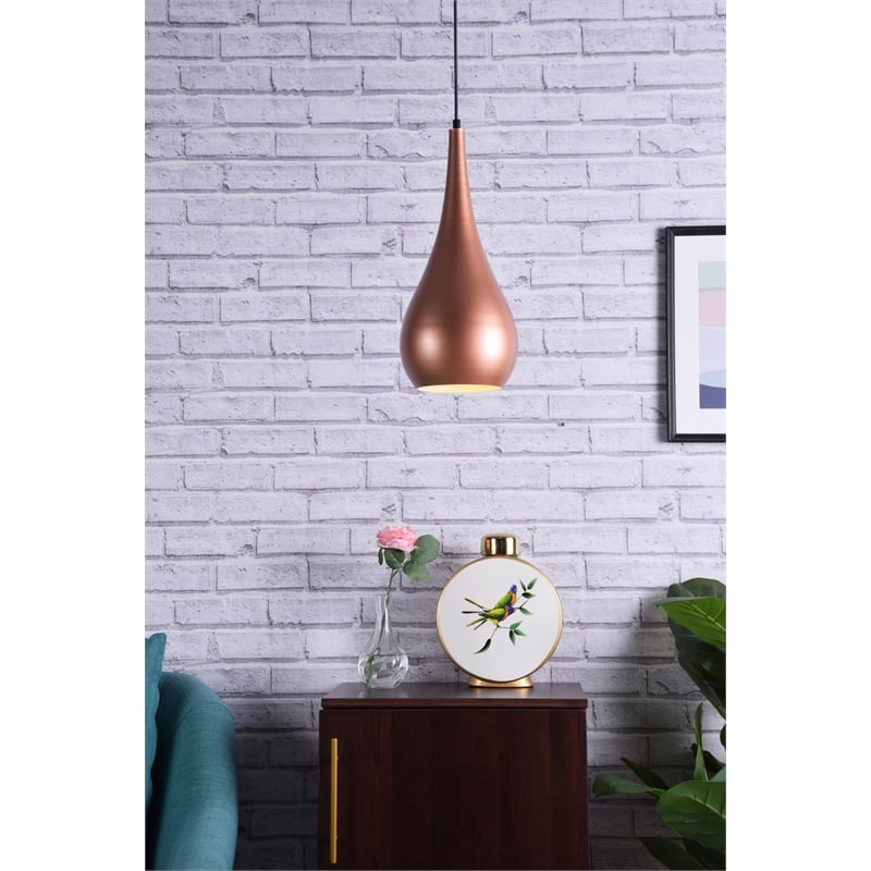 Living District Nora 1 Light Honey Gold Pendant