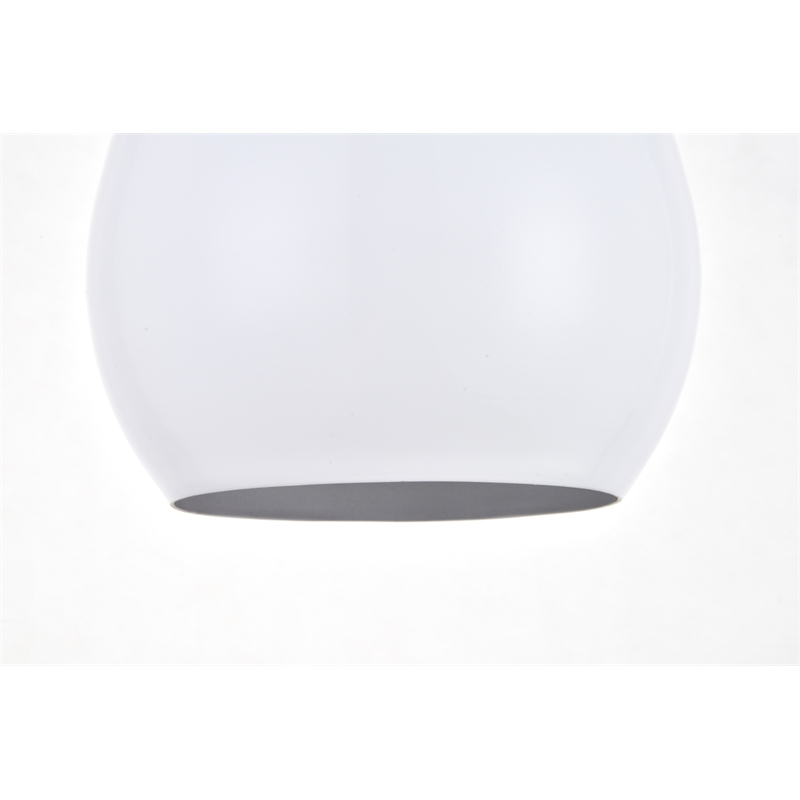 Living District Nora 1 Light White Pendant