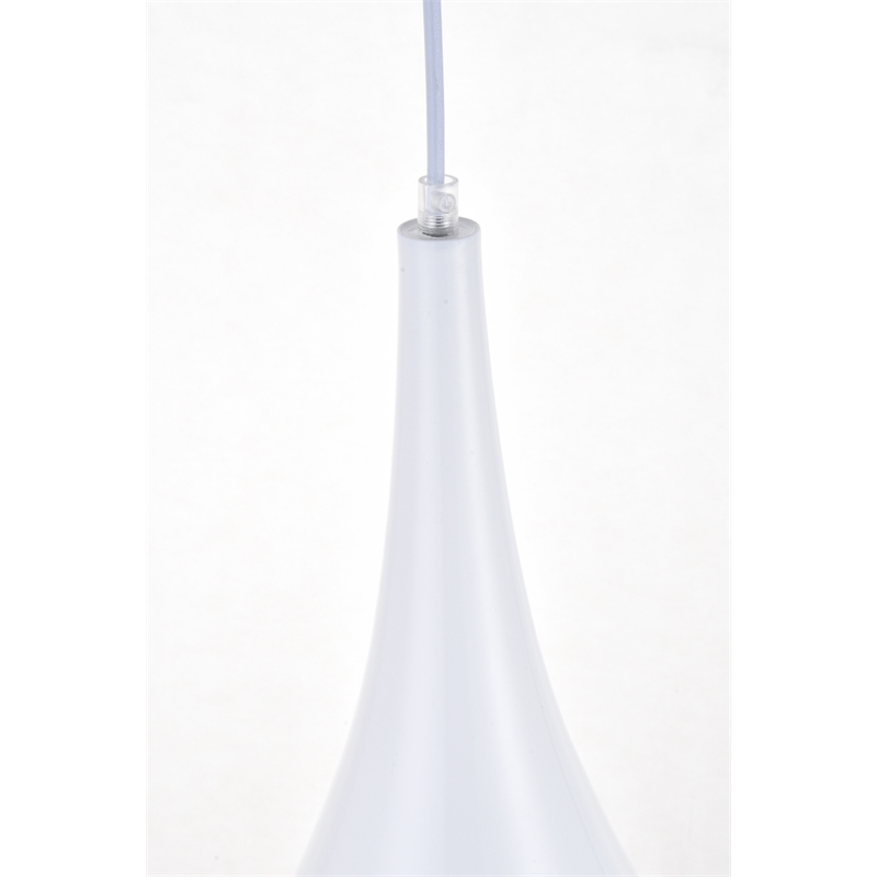 Living District Nora 1 Light White Pendant