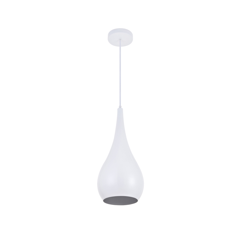 Living District Nora 1 Light White Pendant