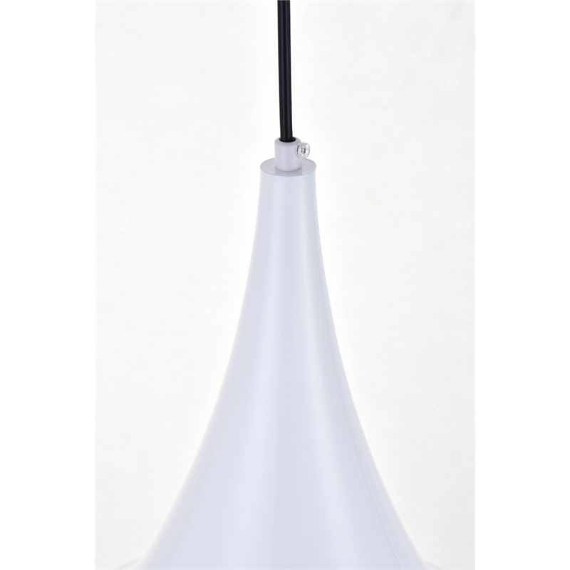 Living District Circa 1 Light White Pendant