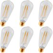 Elitco Lighting Nostalgic 4W 2200K Clear Glass Light Bulb (Set of 6)