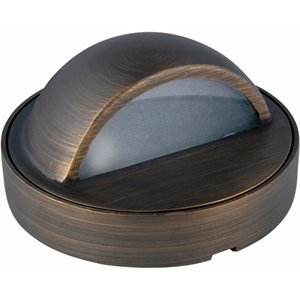 Elitco Lighting Aera 3.4&quot Round LED Metal Patio Deck Light in Dark Bronze