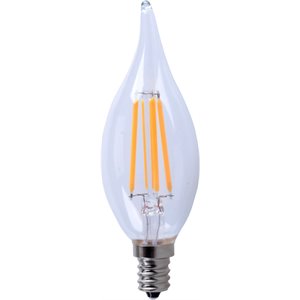 Elitco Lighting Jovi 4.11&quot 4W 5000K CA10 Clear Glass LED Light Bulb (Set of 10)